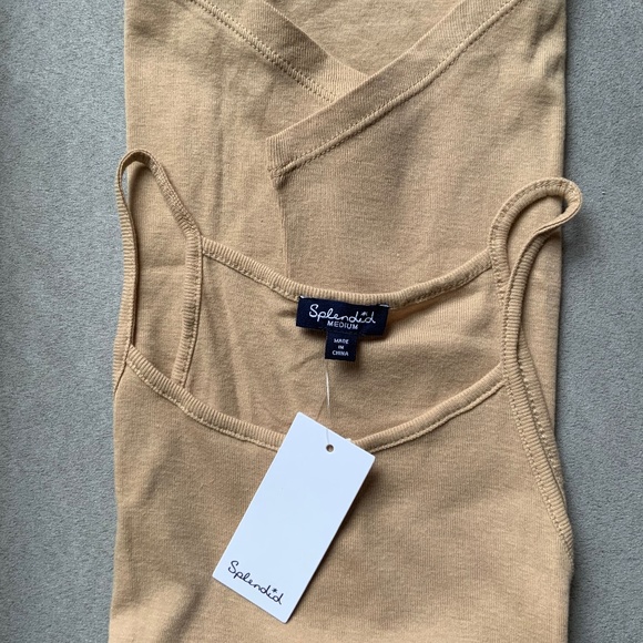 Splendid Tank Top Halter Tank Size Medium Neutral Beige $48 - Picture 5 of 11